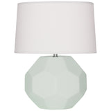 Robert Abbey Matte Celadon Franklin Table Lamp Matte Celadon Glazed Ceramic Oyster Linen Shade