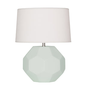 Robert Abbey Matte Celadon Franklin Accent Lamp Matte Celadon Glazed Ceramic Oyster Linen Shade