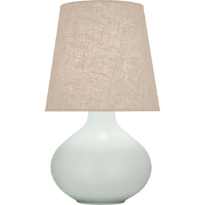 Robert Abbey Matte Celadon June Table Lamp Matte Celadon Glazed Ceramic Buff Linen Shade