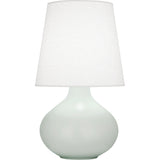 Robert Abbey Matte Celadon June Table Lamp Matte Celadon Glazed Ceramic Oyster Linen Shade