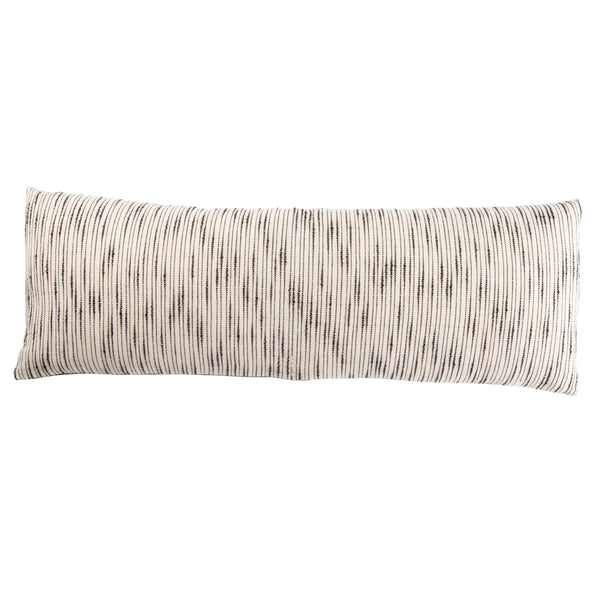 Jaipur Living Jaipur Living Linnean Cotton Lumbar Pillow Cover Striped Neutral Ivory Charcoal Boho 14" x 40" PLC102246