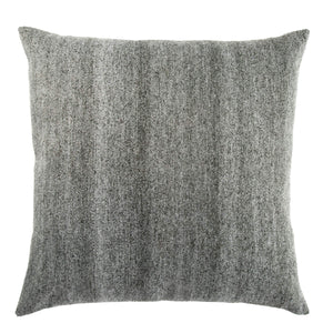 Jaipur Living Jaipur Living Heathered Viscose Wool Floor Pillow Cover for Bohemian Reading Nooks Dark Gray PLC102249
