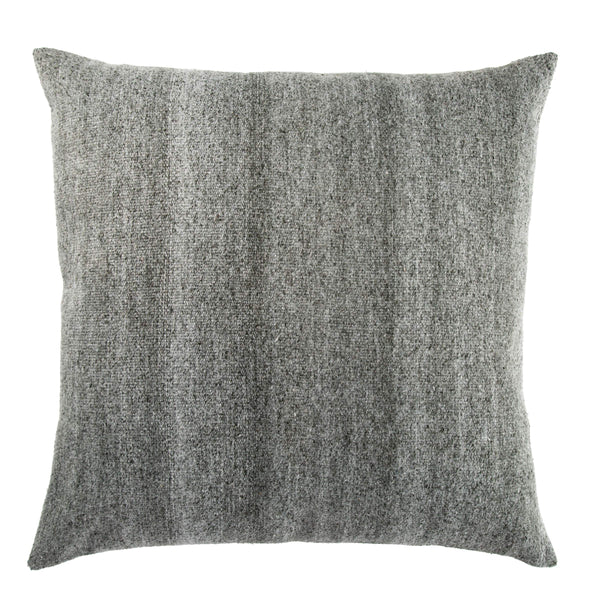 Jaipur Living Jaipur Living Heathered Viscose Wool Floor Pillow Cover for Bohemian Reading Nooks Dark Gray PLC102249