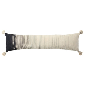 Jaipur Living Jaipur Living Sabir Woven Stripe Cotton Wool Lumbar Pillow with Bohemian Tassels Poly Fill PLW103972