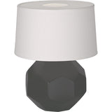 Robert Abbey Matte Ash Franklin Accent Lamp Matte Ash Glazed Ceramic Oyster Linen Shade