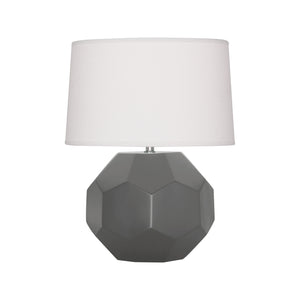 Robert Abbey Matte Ash Franklin Accent Lamp Matte Ash Glazed Ceramic Oyster Linen Shade