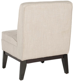 Safavieh Angel Armless Tufted Club Chair - Cozy Linen Blend Upholstery, Compact Design For Small Spaces MCR1000A