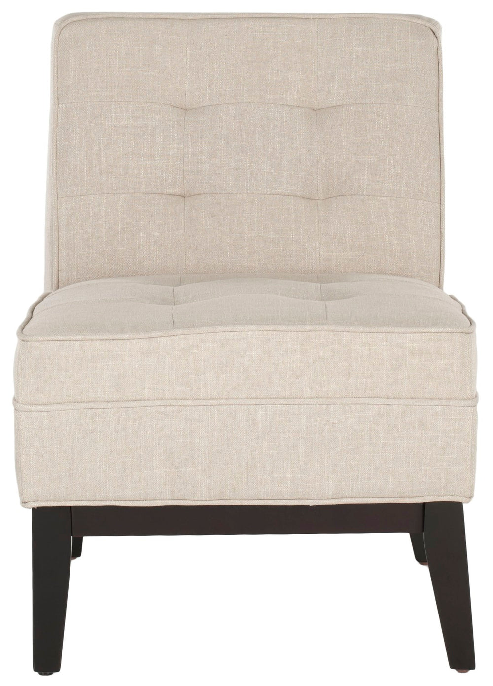 Safavieh Angel Armless Tufted Club Chair - Cozy Linen Blend Upholstery, Compact Design For Small Spaces MCR1000A