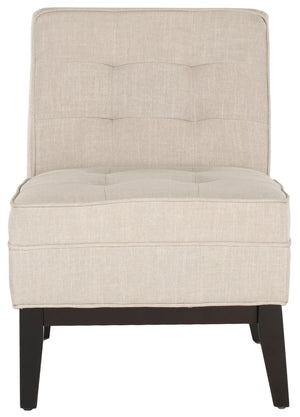Safavieh Angel Armless Tufted Club Chair - Cozy Linen Blend Upholstery, Compact Design For Small Spaces MCR1000A