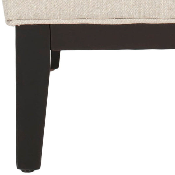 Safavieh Angel Armless Tufted Club Chair - Cozy Linen Blend Upholstery, Compact Design For Small Spaces MCR1000A