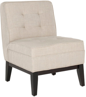 Safavieh Angel Armless Tufted Club Chair - Cozy Linen Blend Upholstery, Compact Design For Small Spaces MCR1000A