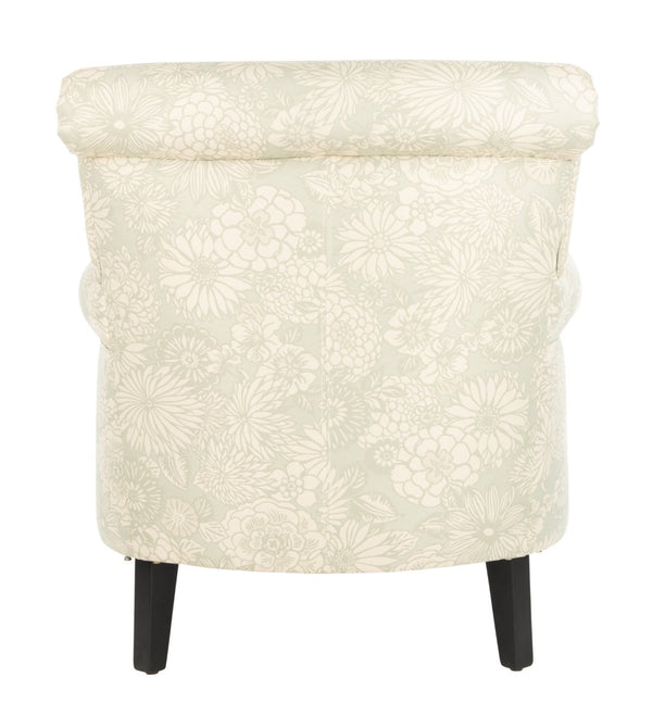 Safavieh Hazina Club Chair – Elegant Cotton-Linen Accent Chair With Classic Roll-Arm Design For Any Space Espresso MCR1002B
