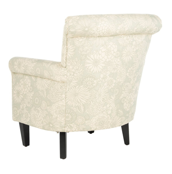 Safavieh Hazina Club Chair – Elegant Cotton-Linen Accent Chair With Classic Roll-Arm Design For Any Space Espresso MCR1002B