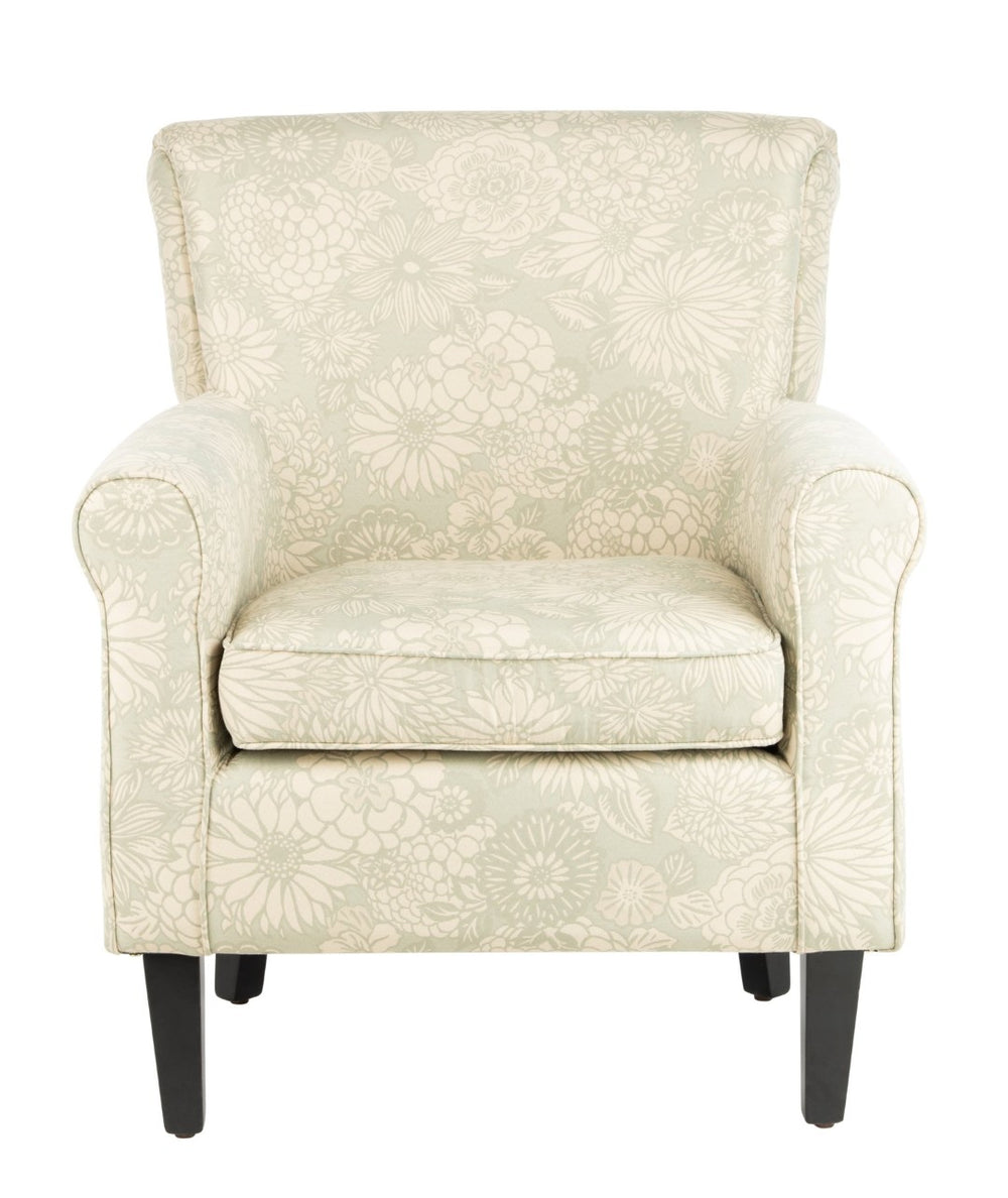 Safavieh Hazina Club Chair – Elegant Cotton-Linen Accent Chair With Classic Roll-Arm Design For Any Space Espresso MCR1002B