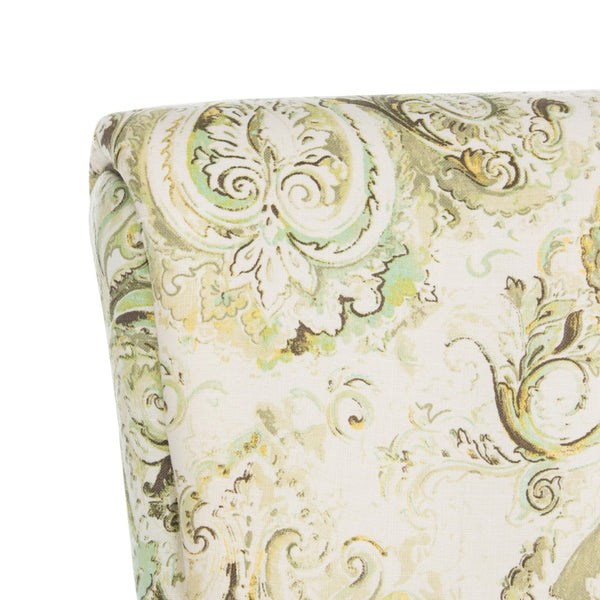 Safavieh Hazina Club Chair - Luxurious Paisley Upholstery, Classic Design, Perfect For Living Spaces & More Green MCR1002C