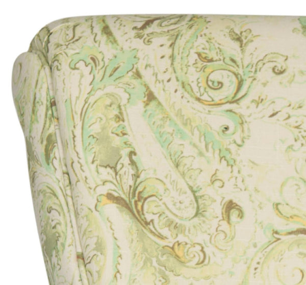 Safavieh Hazina Club Chair - Luxurious Paisley Upholstery, Classic Design, Perfect For Living Spaces & More Green MCR1002C