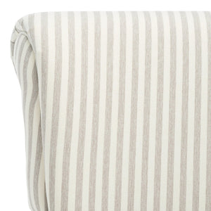 Safavieh Hazina Club Chair - Luxurious Paisley Upholstery, Classic Design, Perfect For Living Spaces & More Beige Stripe MCR1002E