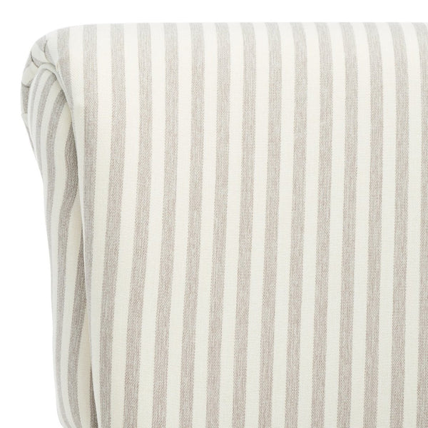 Safavieh Hazina Club Chair - Luxurious Paisley Upholstery, Classic Design, Perfect For Living Spaces & More Beige Stripe MCR1002E