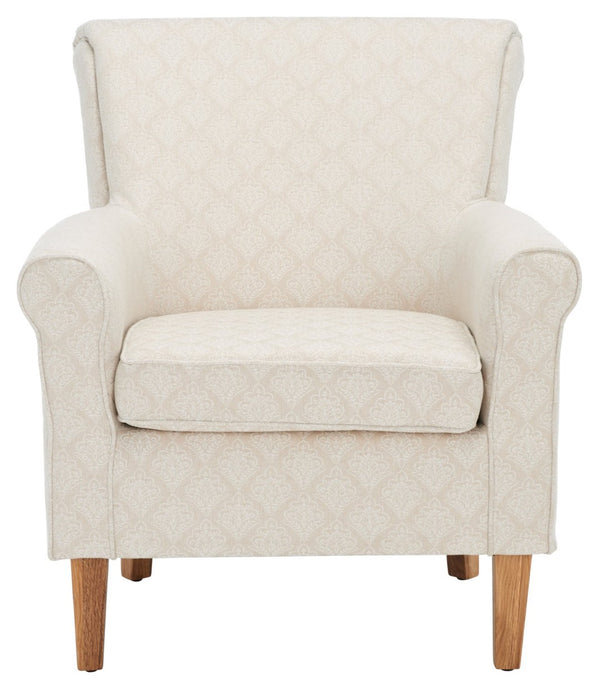 Safavieh Hazina Club Chair - Luxurious Paisley Upholstery, Classic Design, Perfect For Living Spaces & More Beige Flower MCR1002F