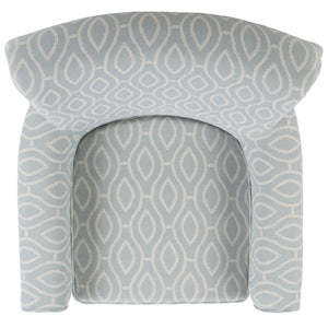 Safavieh Hazina Club Chair - Luxurious Paisley Upholstery, Classic Design, Perfect For Living Spaces & More Light Blue MCR1002G