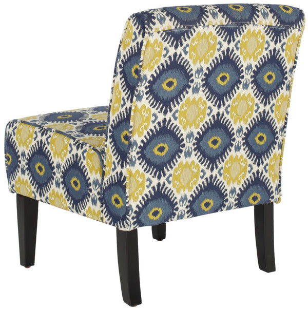 Safavieh Lisimba Bold Armless Club Chair With Tribal Pattern Upholstery For Stylish Living Room Accent MCR1003A