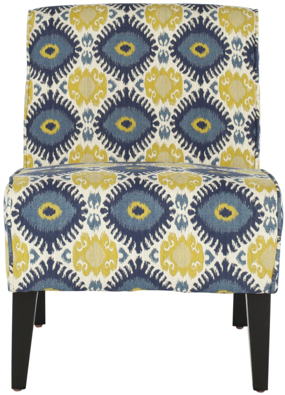 Safavieh Lisimba Bold Armless Club Chair With Tribal Pattern Upholstery For Stylish Living Room Accent MCR1003A