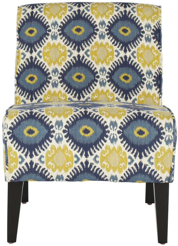 Safavieh Lisimba Bold Armless Club Chair With Tribal Pattern Upholstery For Stylish Living Room Accent MCR1003A
