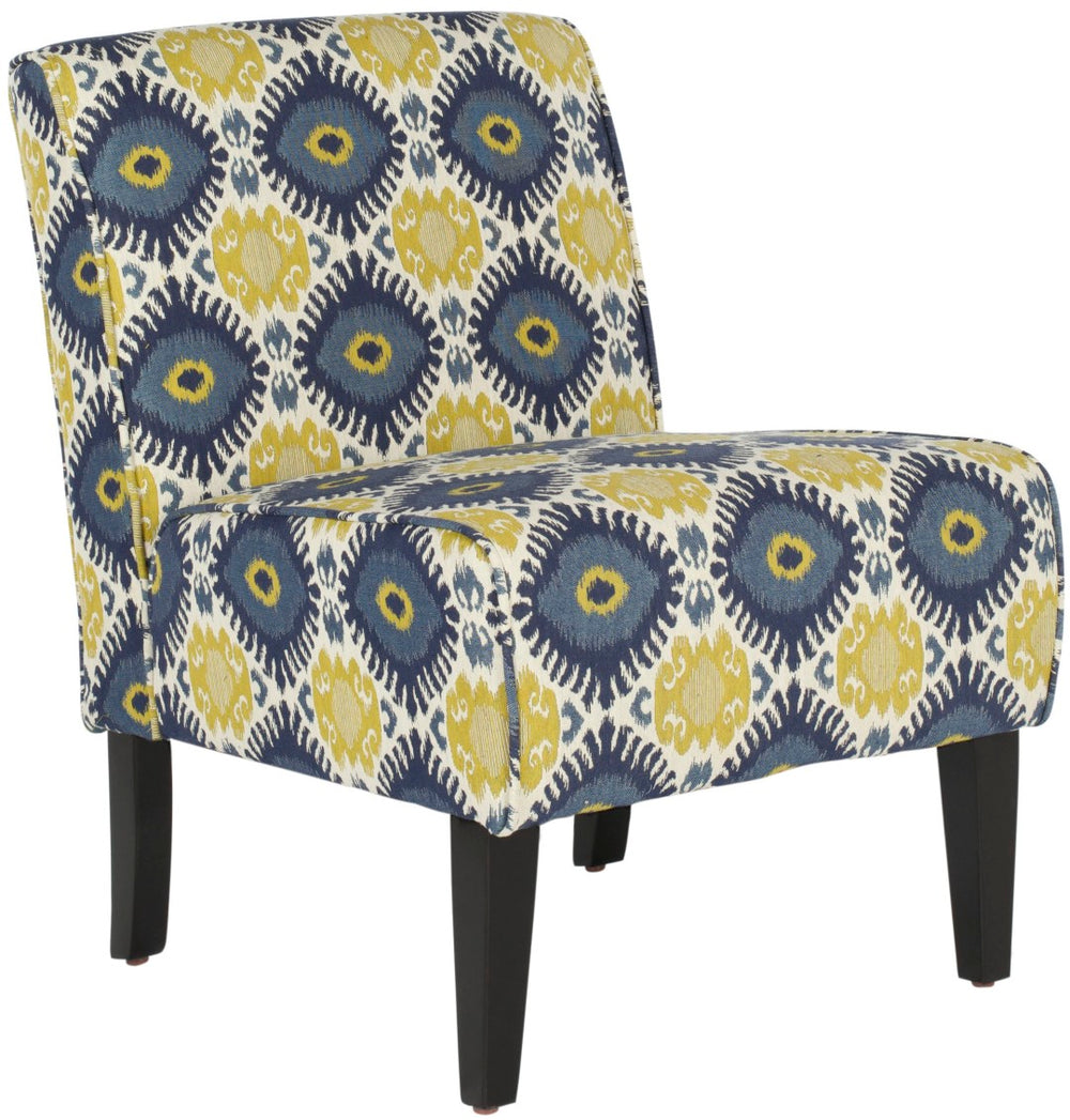 Safavieh Lisimba Bold Armless Club Chair With Tribal Pattern Upholstery For Stylish Living Room Accent MCR1003A