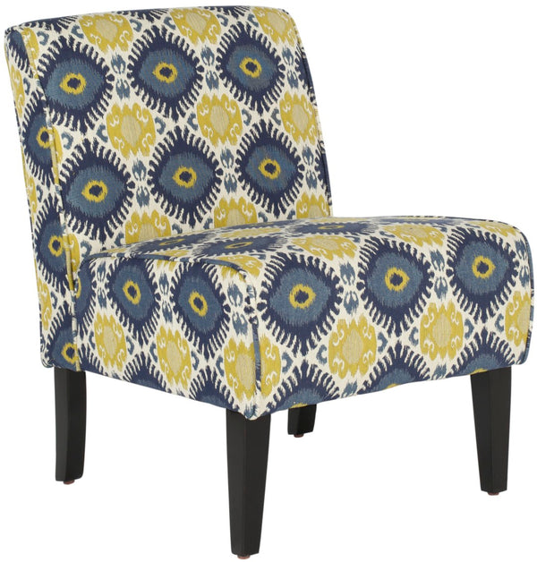 Safavieh Lisimba Bold Armless Club Chair With Tribal Pattern Upholstery For Stylish Living Room Accent MCR1003A