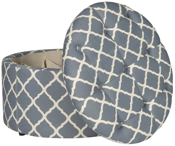 Safavieh Tanisha Shoe Storage Ottoman – Elegant Tufted Design With Moroccan Tile Upholstery For Stylish Organization MCR1005G