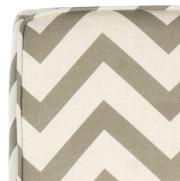 Safavieh Armond Chair - Stylish Chevron Accent Chair For Modern Living Rooms, Bedrooms, Or Cozy Reading Nooks Grey/White MCR1006C
