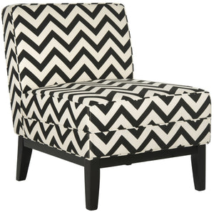 Safavieh Armond Chair - Stylish Chevron Accent Chair For Modern Living Rooms, Bedrooms, Or Cozy Reading Nooks Black / White MCR1006D