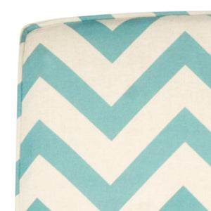 Safavieh Armond Chair - Chic Blue & White Chevron Accent Chair With Espresso Legs For Small Spaces & Style MCR1006E