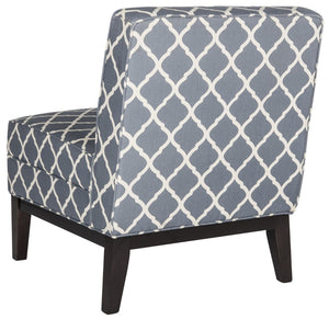 Safavieh Armond Chair - Stylish Chevron Accent Chair For Modern Living Rooms, Bedrooms, Or Cozy Reading Nooks Navy MCR1006H