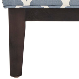 Safavieh Armond Chair - Stylish Chevron Accent Chair For Modern Living Rooms, Bedrooms, Or Cozy Reading Nooks Navy MCR1006H