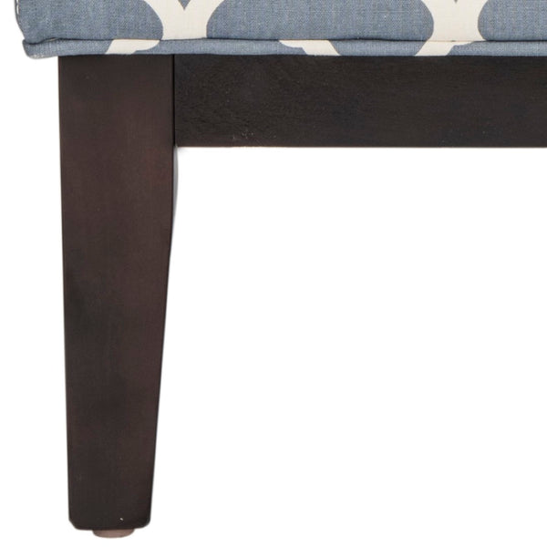Safavieh Armond Chair - Stylish Chevron Accent Chair For Modern Living Rooms, Bedrooms, Or Cozy Reading Nooks Navy MCR1006H