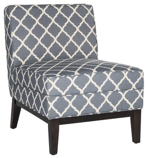 Safavieh Armond Chair - Stylish Chevron Accent Chair For Modern Living Rooms, Bedrooms, Or Cozy Reading Nooks Navy MCR1006H