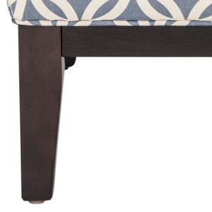 Safavieh Armond Chair - Stylish Chevron Accent Chair For Modern Living Rooms, Bedrooms, Or Cozy Reading Nooks Blue MCR1006J