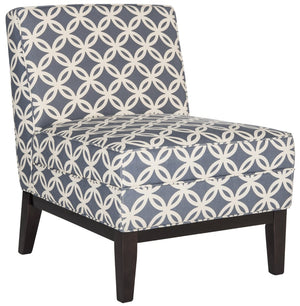 Safavieh Armond Chair - Stylish Chevron Accent Chair For Modern Living Rooms, Bedrooms, Or Cozy Reading Nooks Blue MCR1006J