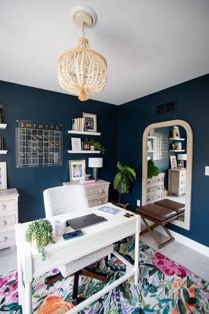 Safavieh Scarlet Desk Chair - Glamorous Leopard Print Upholstered Office Chair With Rolling Espresso Base Grey MCR1028A