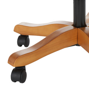 Safavieh Scarlet Desk Chair - Glamorous Leopard Print Upholstered Office Chair With Rolling Espresso Base Yellow Flower MCR1028E