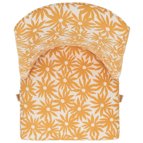 Safavieh Scarlet Desk Chair - Glamorous Leopard Print Upholstered Office Chair With Rolling Espresso Base Yellow Flower MCR1028E