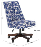 Safavieh Scarlet Desk Chair XII23 Navy Flower Kcchs/Creme MCR1028F