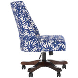 Safavieh Scarlet Desk Chair XII23 Navy Flower Kcchs/Creme MCR1028F