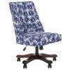 Safavieh Scarlet Desk Chair XII23 Navy Flower Kcchs/Creme MCR1028F