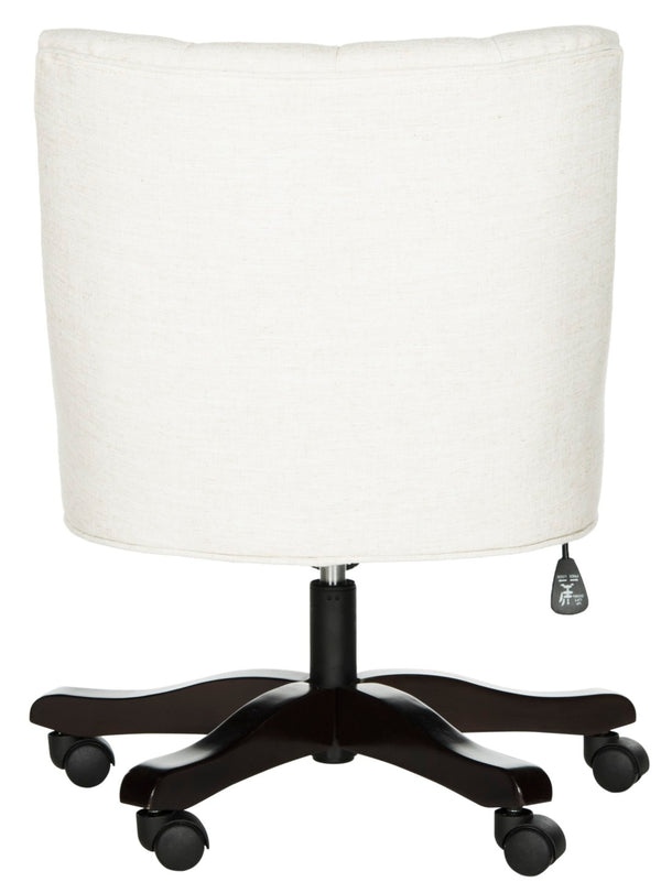 Safavieh Soho Tufted Swivel Desk Chair - Elegant Mid-Century Modern Design With Comfortable Ergonomic Support Creme MCR1030A
