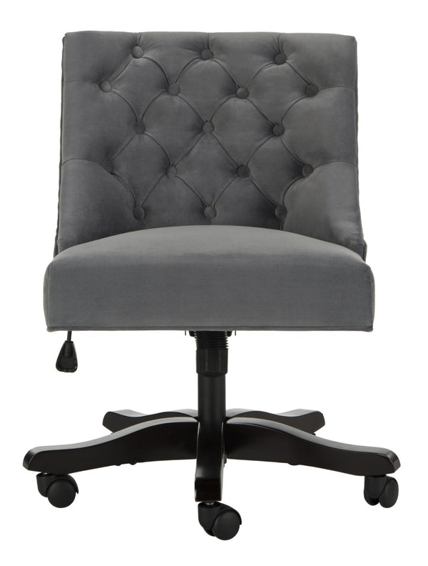 Safavieh Soho Tufted Velvet Swivel Desk Chair - Chic Contemporary Design For Stylish Home Workspaces Grey MCR1030B