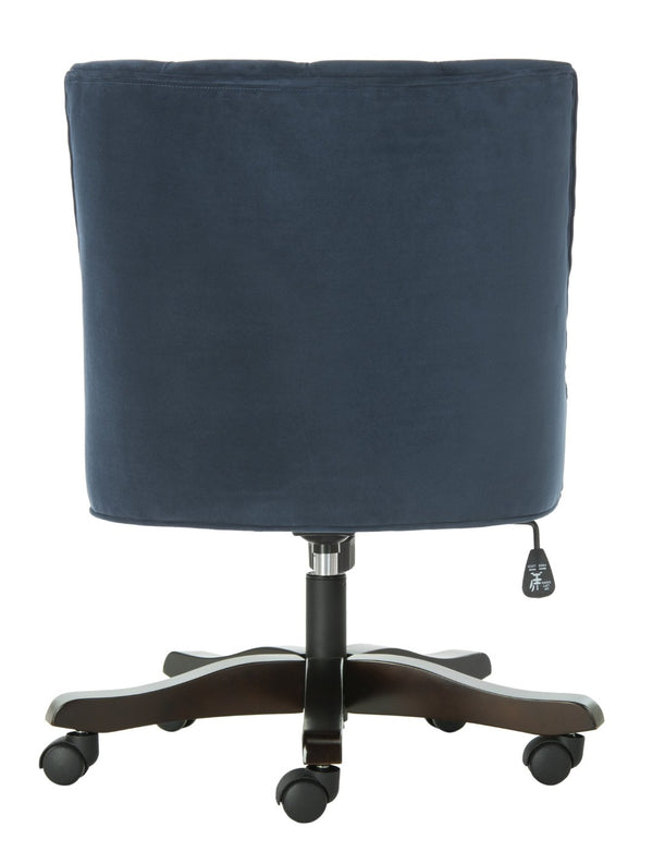Safavieh Soho Tufted Velvet Swivel Desk Chair - Chic Contemporary Design For Stylish Home Workspaces Navy Velvet MCR1030C