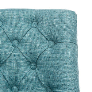 Safavieh Soho Tufted Swivel Desk Chair - Elegant Mid-Century Modern Design With Comfortable Ergonomic Support Light Blue MCR1030E