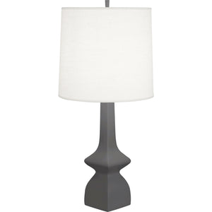 Robert Abbey Matte Ash Jasmine Table Lamp MATTE ASH GLAZED CERAMIC Oyster Linen Shade